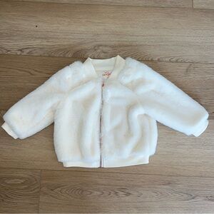 Cat & Jack White Faux Fur Jacket